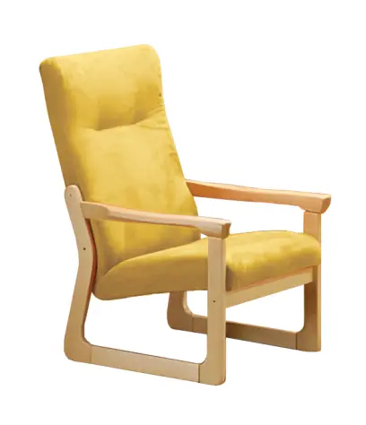 BE - 1 křeslo, koženka OTO ZO 2 - koženka žlutá písková